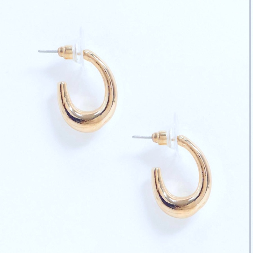 Gold Stud hoop earrings